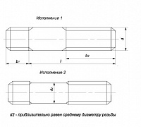 ГОСТ 22035-76 ШПИЛЬКИ С ВВИНЧИВАЕМЫМ КОНЦОМ ДЛИНОЙ 1,25d КЛАСС ТОЧНОСТИ А