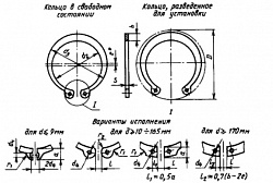 ГОСТ 13942-86 Кольца пружинные упорные плоские наружные эксцентрические и канавки для них