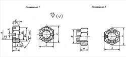 ГОСТ 5933-73 Гайки шестигранные прорезные и корончатые низкие класса точности А
