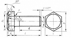 ГОСТ 7798-70 Болт с шестигранной головкой класс точности В