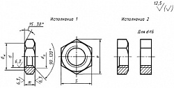ГОСТ 5916-70 Гайки шестигранные низкие класса точности В
